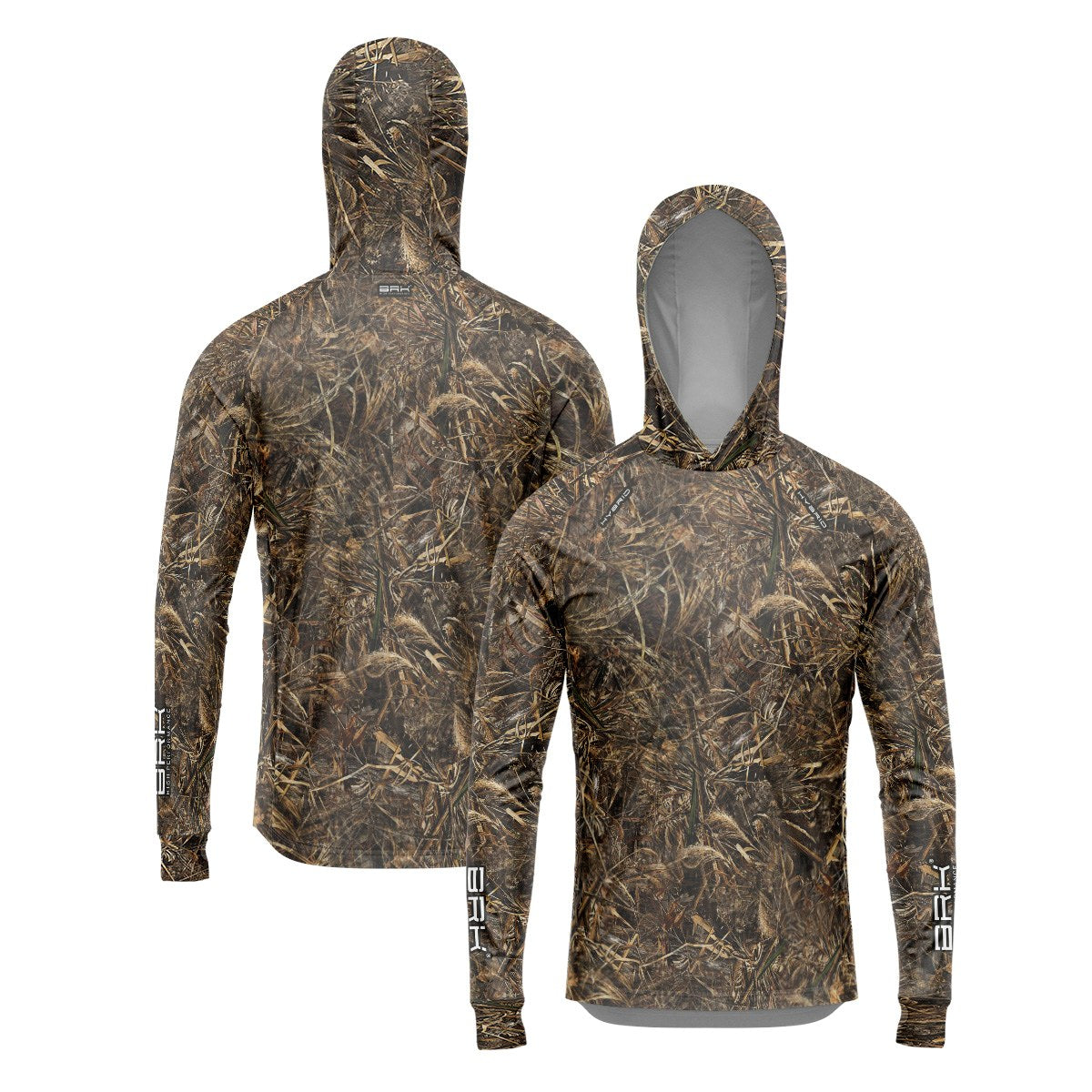 Camisa de Pesca Brk com Luva e Capuz Hybrid Realtree com Proteção Solar UV50+ Brk Fishing