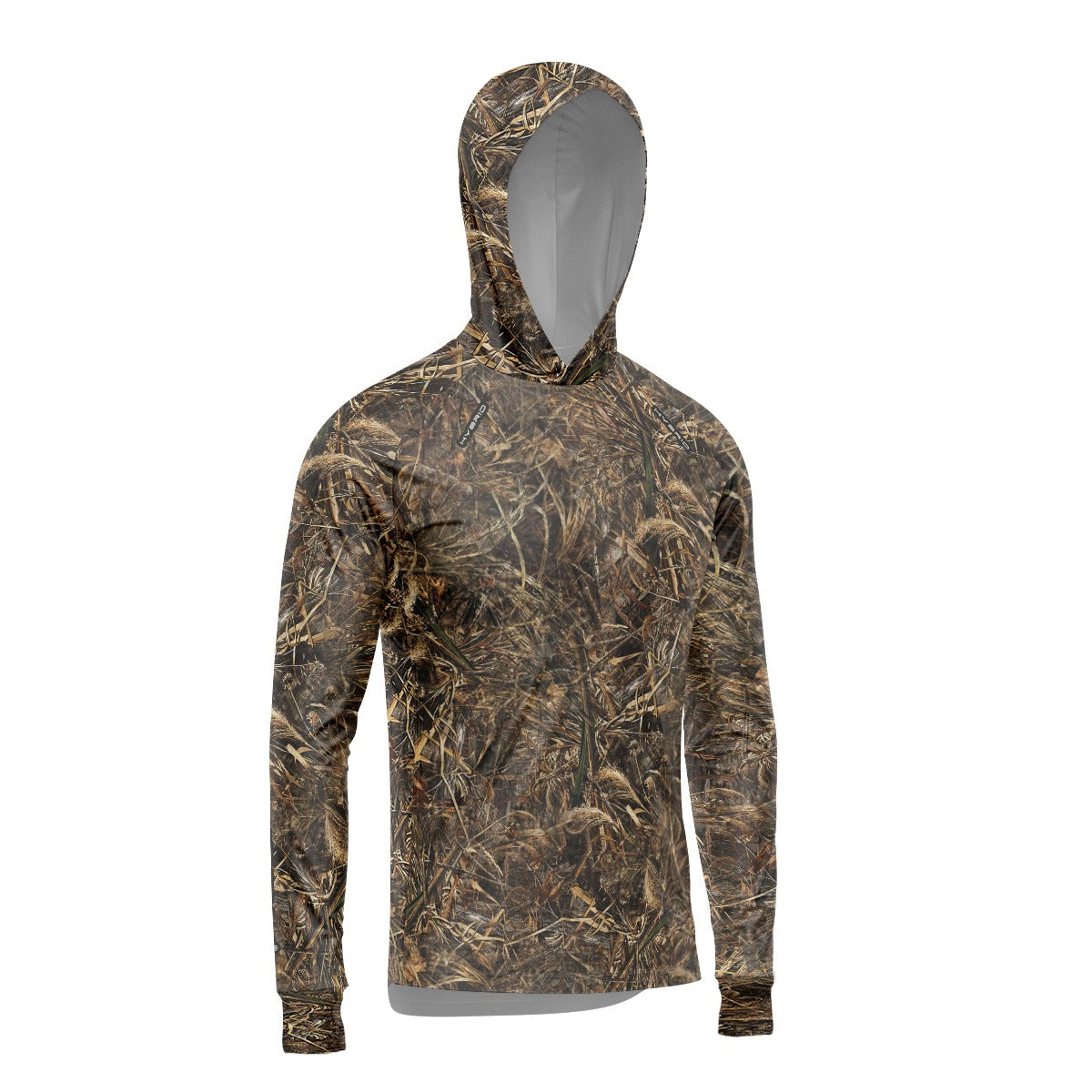 Camisa de Pesca Brk com Luva e Capuz Hybrid Realtree com Proteção Solar UV50+ Brk Fishing