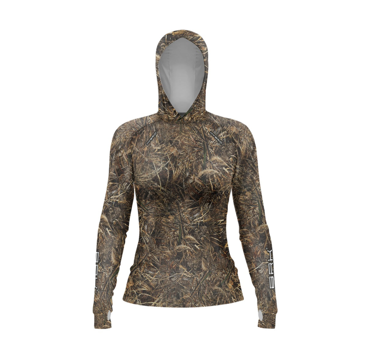 Camisa de Pesca Feminina Brk com Luva e Capuz Hybrid Realtree com Proteção Solar UV50+ Brk Fishing
