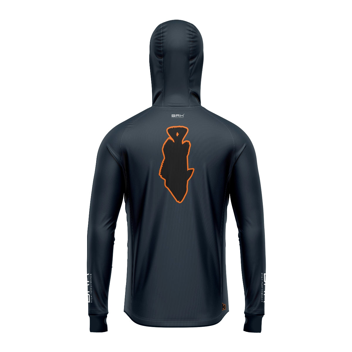 Camisa de Pesca Brk com Luva e Capuz Hybrid Cinza Chumbo Tucunaré com Proteção Solar UV50+ Brk Fishing