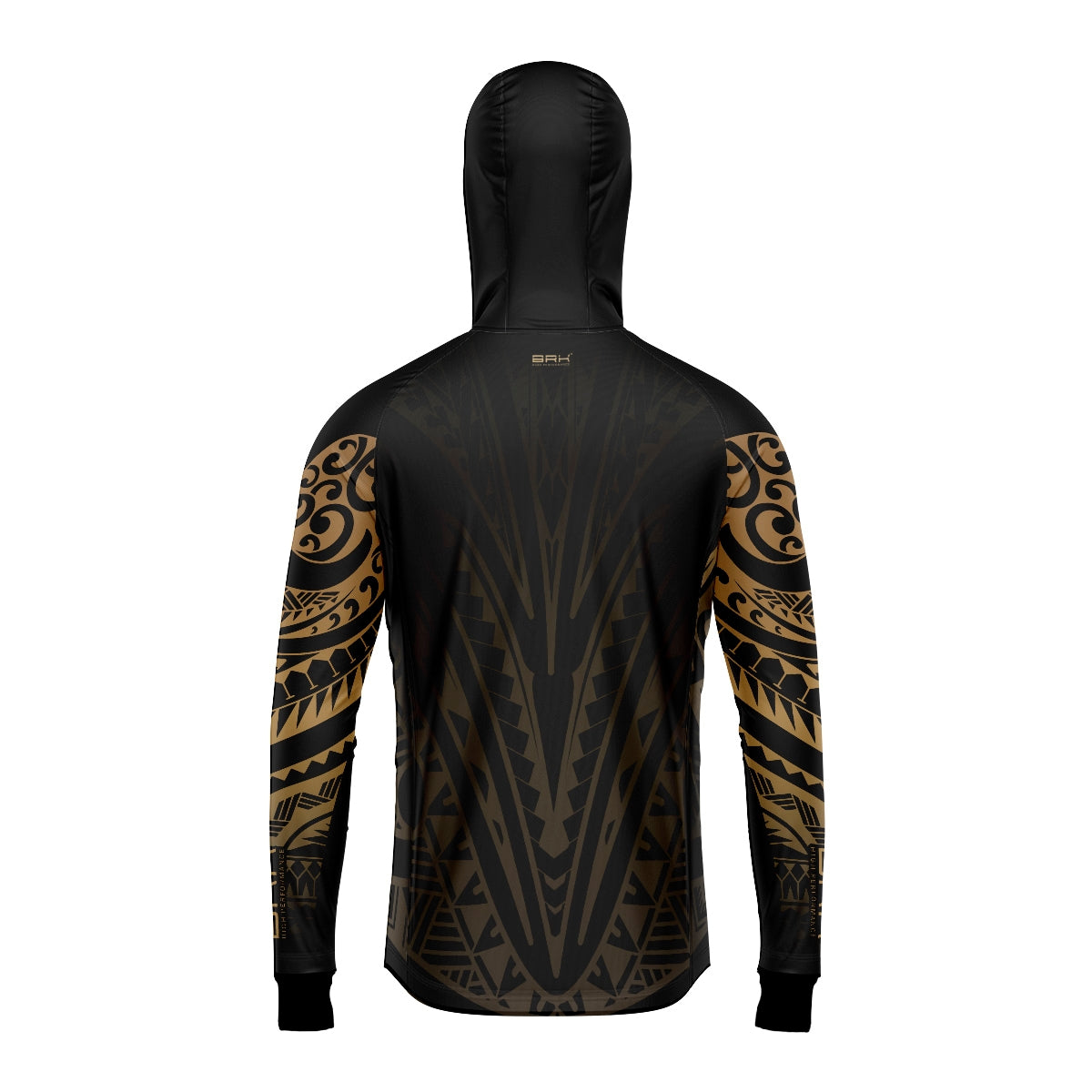 Camisa de Pesca Brk com Luva e Capuz Hybrid Maori Bege com Proteção Solar UV50+ Brk Fishing