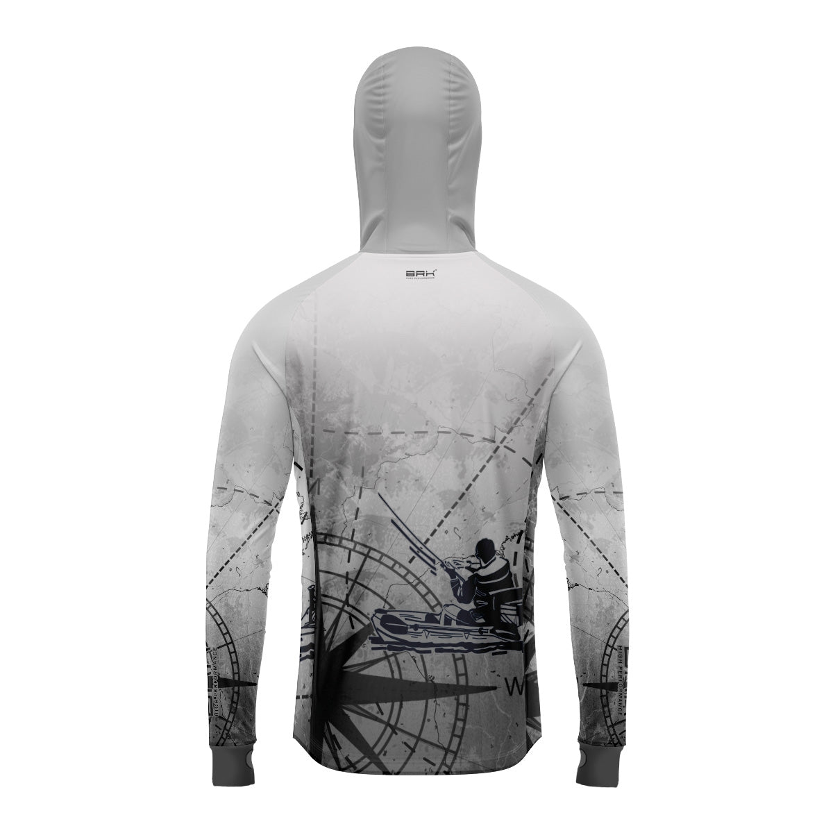 Camisa de Pesca Brk com Luva e Capuz Hybrid Caiaque com Proteção Solar UV50+ Brk Fishing