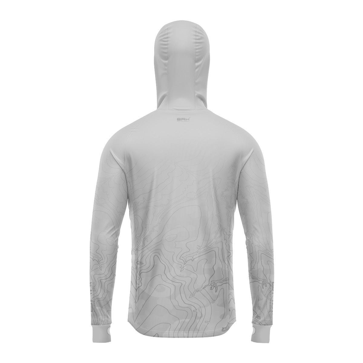 Camisa de Pesca Brk com Luva e Capuz Hybrid Clean Cinza com Proteção Solar UV50+ Brk Fishing