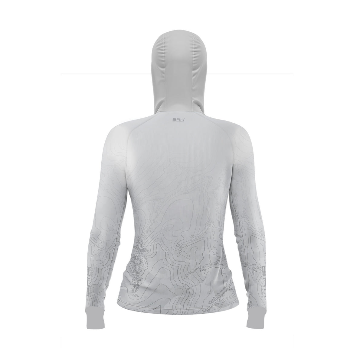 Camisa de Pesca Feminina Brk com Luva e Capuz Hybrid Clean Cinza com Proteção Solar UV50+ Brk Fishing