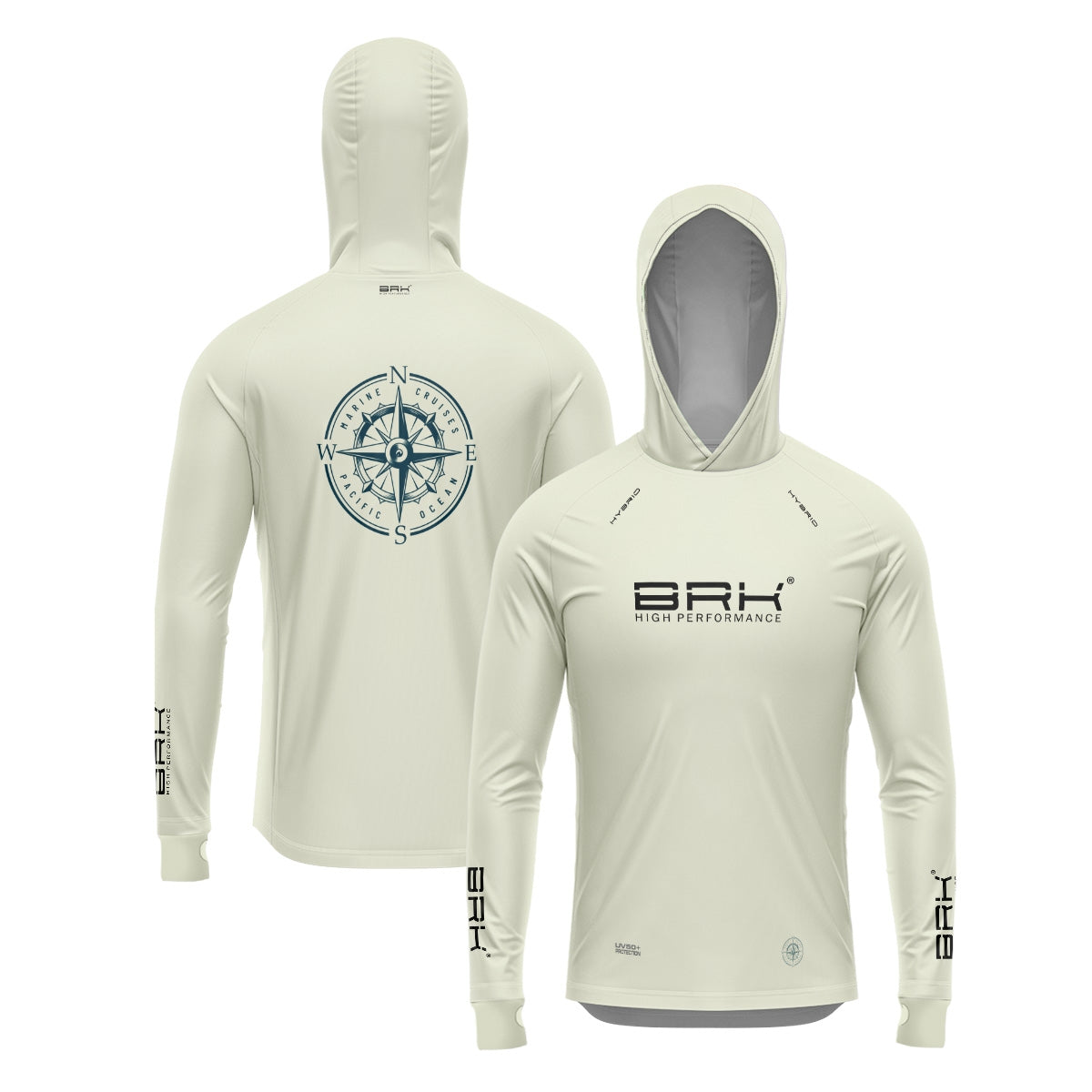Camisa de Pesca Brk com Luva e Capuz Hybrid Marine Cruiser com Proteção Solar UV50+ Brk Fishing