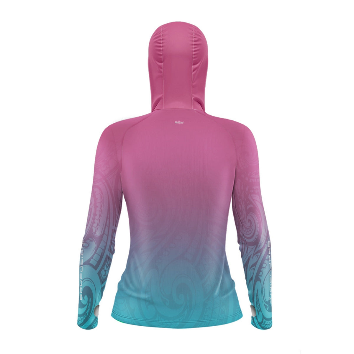 Camisa FusionX Feminina Maori Rosa-Azul BRK com Proteção Solar UV50+ - Brk Fishing