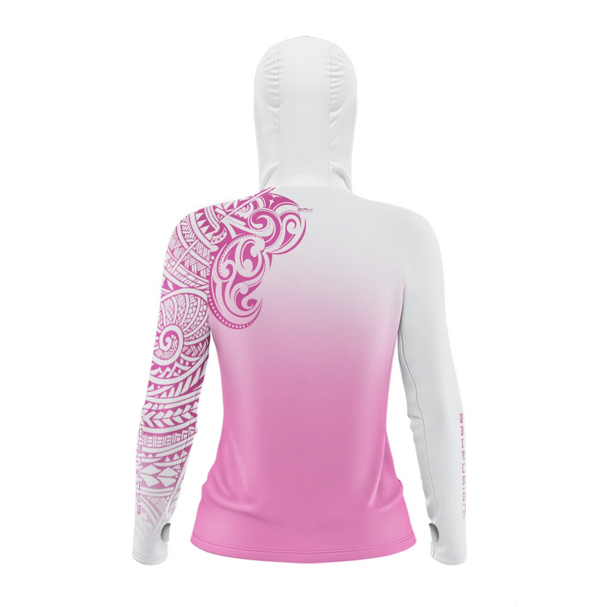 Camisa FusionX Feminina Maori Tribal Degradê Rosa BRK com Proteção Solar UV50+ - Brk Fishing