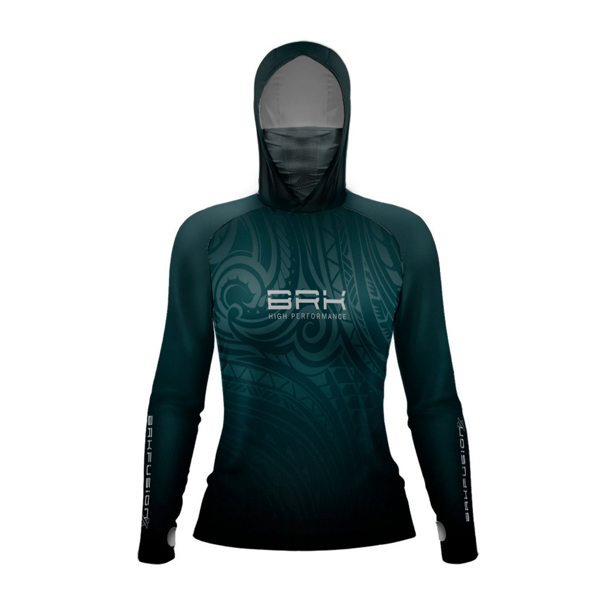 Camisa FusionX Feminina Maori Azul Profundo BRK com Proteção Solar UV50+ - Brk Fishing