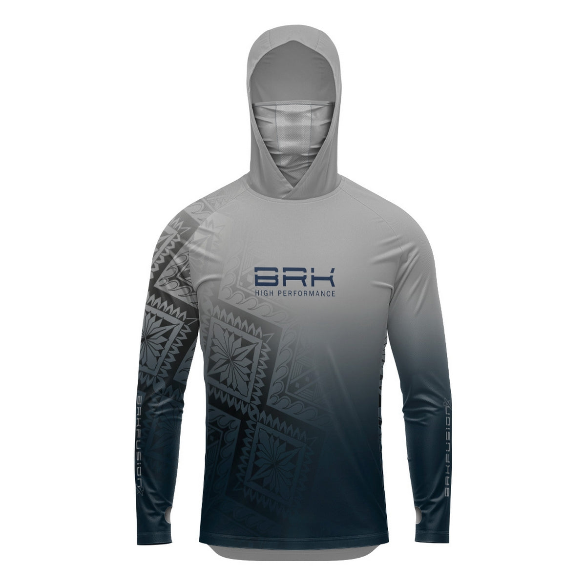 Camisa FusionX Maori Mosaico Cinza BRK com Proteção Solar UV50+ - Brk Fishing