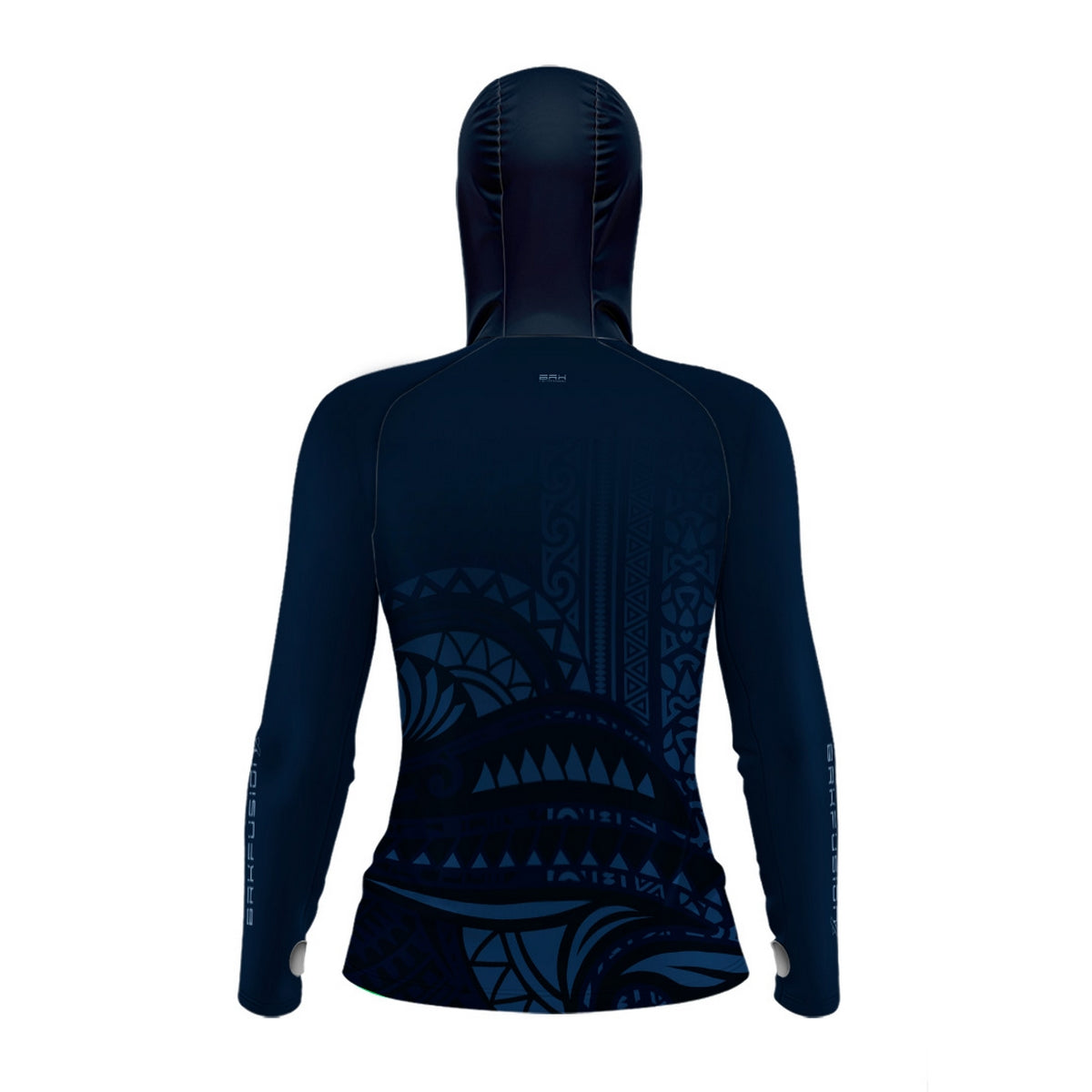 Camisa FusionX Feminina Maori Tribal Azul-Escuro BRK com Proteção Solar UV50+ - Brk Fishing