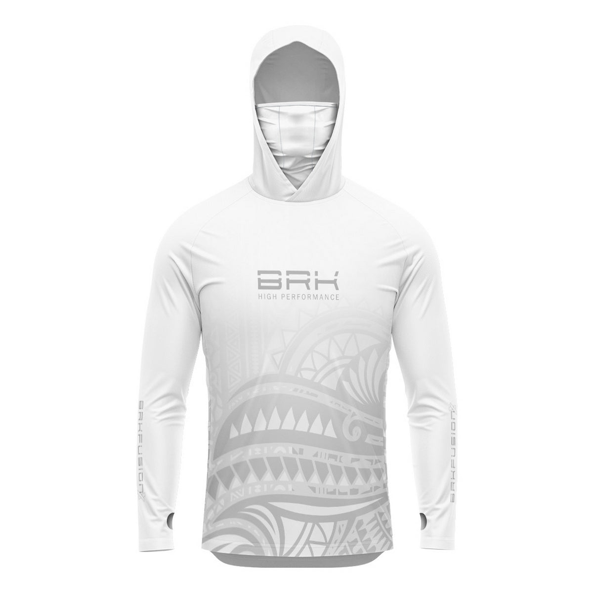 Camisa FusionX Maori Tribal Branca BRK com Proteção Solar UV50+ - Brk Fishing