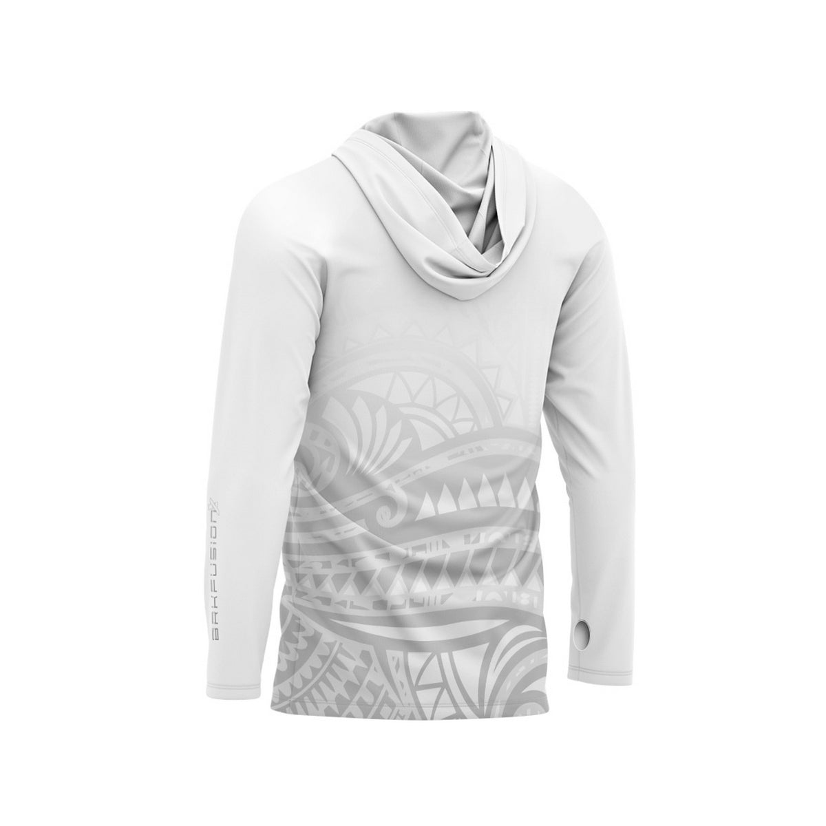 Camisa FusionX Maori Tribal Branca BRK com Proteção Solar UV50+ - Brk Fishing