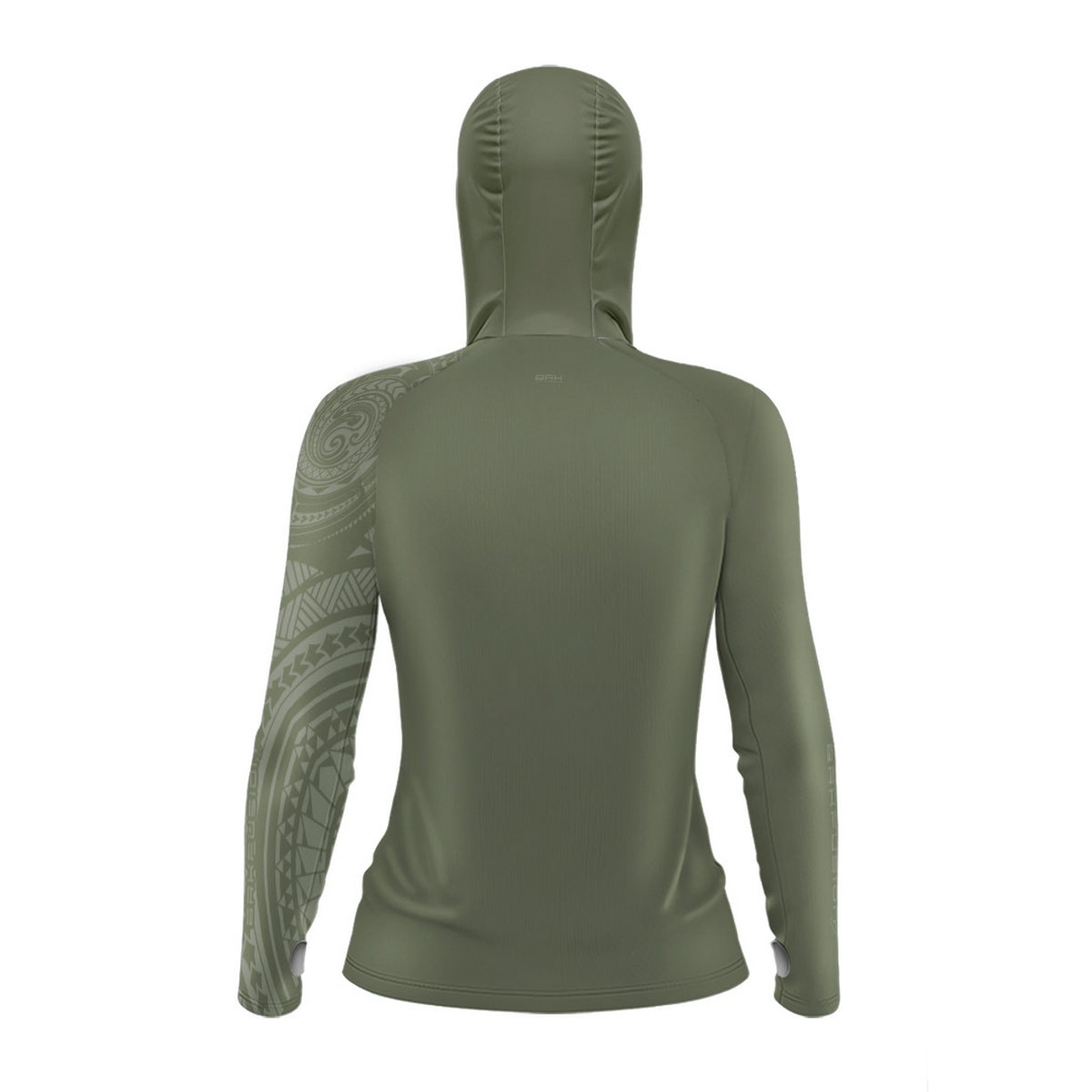 Camisa FusionX Feminina Maori Tribal Verde BRK com Proteção Solar UV50+ - Brk Fishing