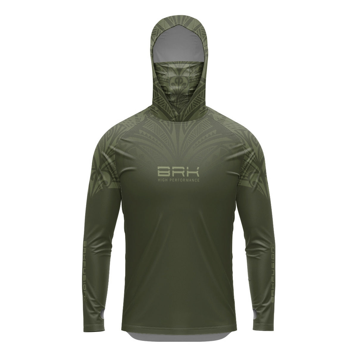 Camisa FusionX Maori Hunter Verde BRK com Proteção Solar UV50+ - Brk Fishing