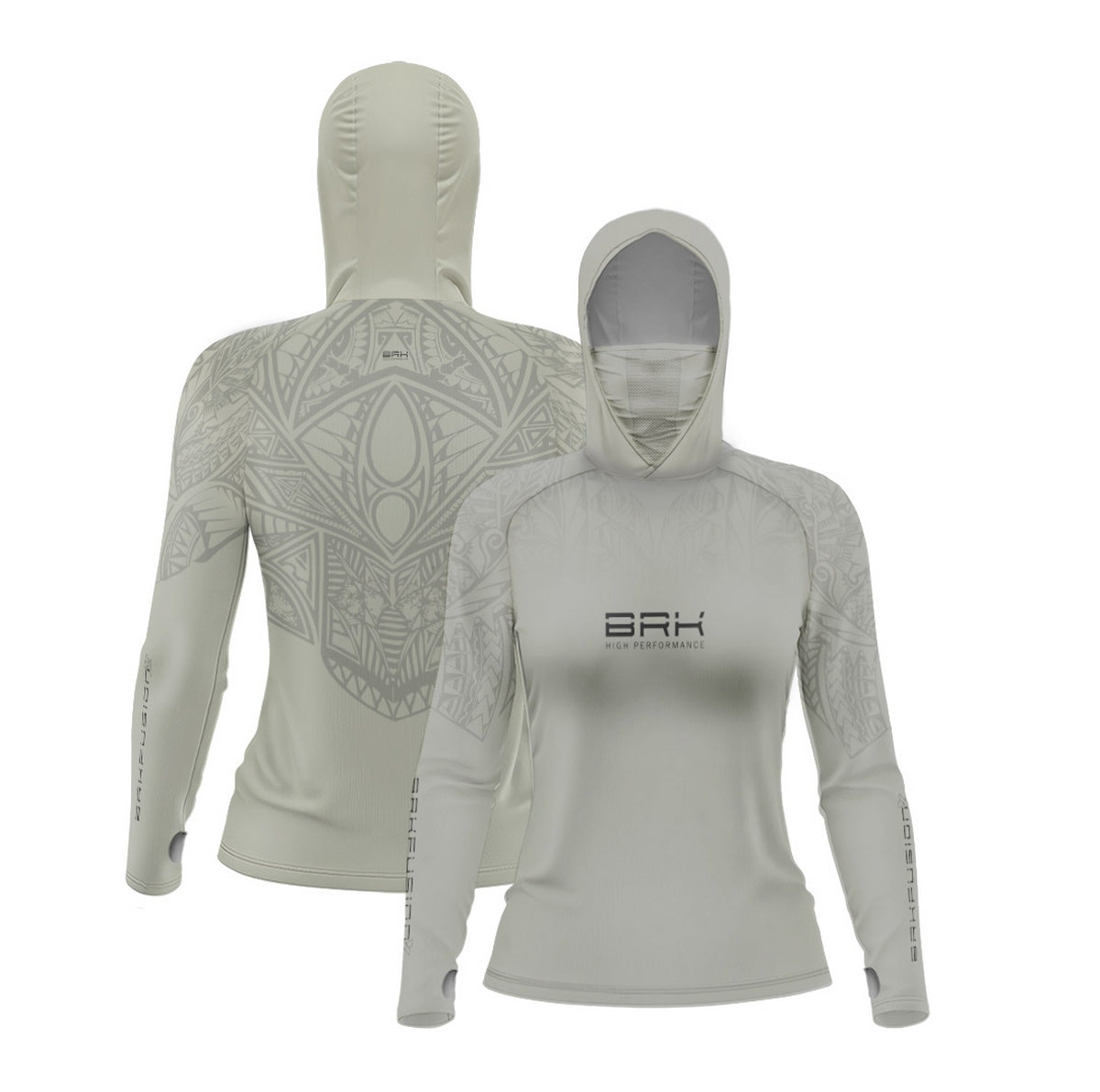 Camisa FusionX Feminina Maori Bege BRK com Proteção Solar UV50+ - Brk Fishing