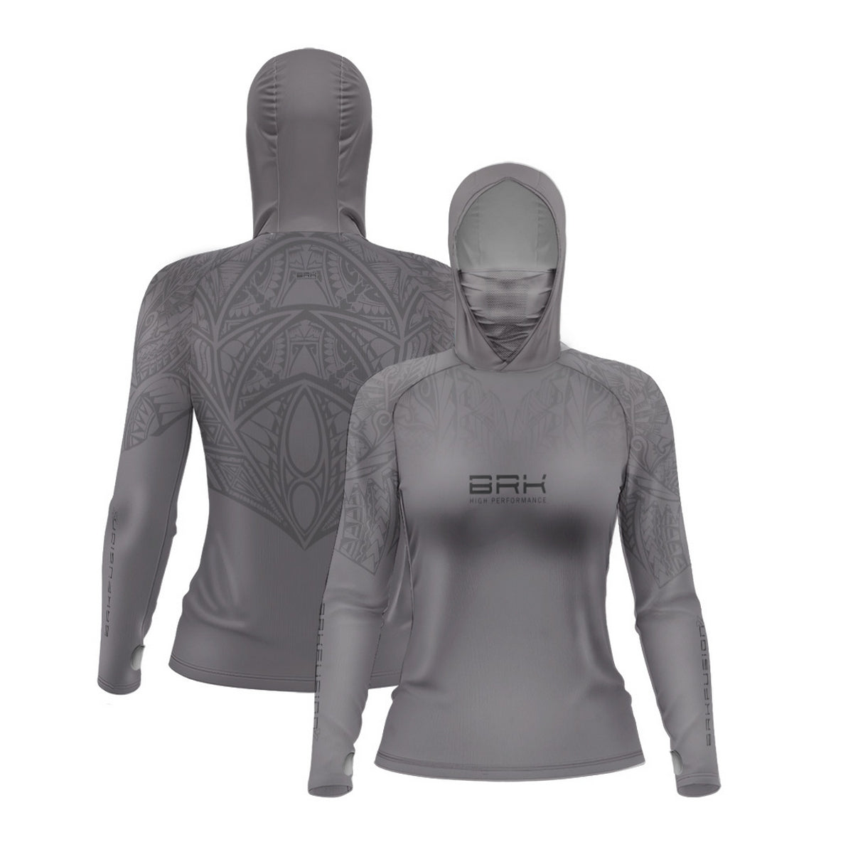 Camisa FusionX Feminina Maori Pacific Grafite BRK com Proteção Solar UV50+ - Brk Fishing