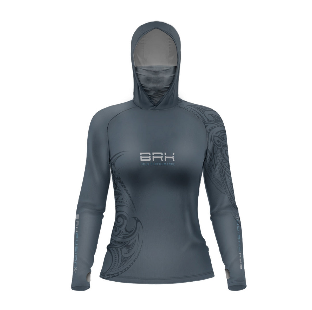 Camisa FusionX Feminina Maori Tribal Steel BRK com Proteção Solar UV50+ - Brk Fishing