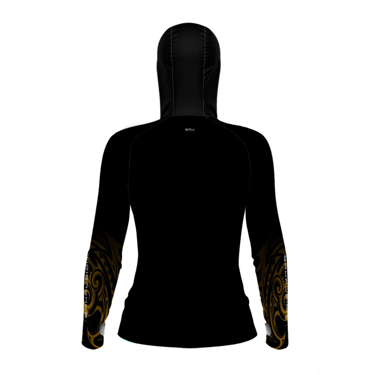 Camisa FusionX Feminina Maori Tribal Preto e Dourado BRK com Proteção Solar UV50+ - Brk Fishing