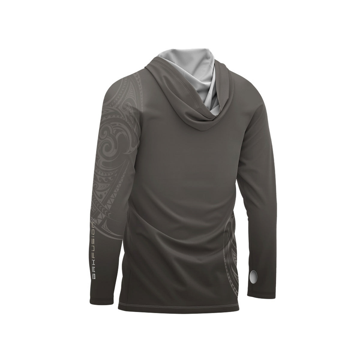 Camisa FusionX Maori Tribal Cinza BRK com Proteção Solar UV50+ - Brk Fishing