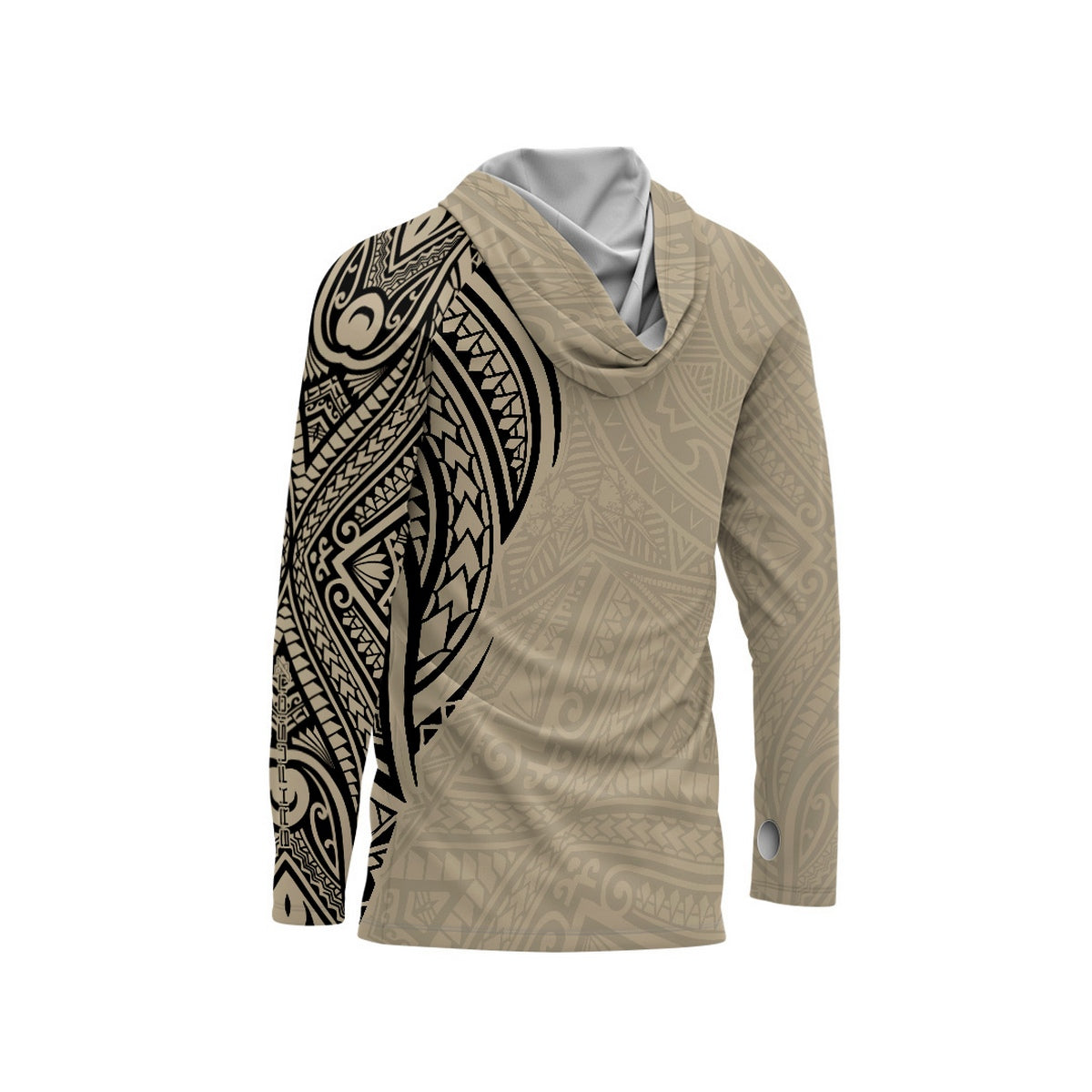 Camisa FusionX Maori Tribal Areia BRK com Proteção Solar UV50+ Brk Fishing