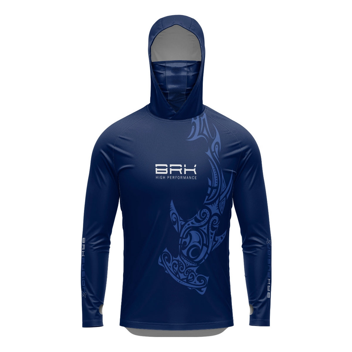 Camisa FusionX Maori Tubarão-Martelo Tribal BRK com Proteção Solar UV50+ - Brk Fishing