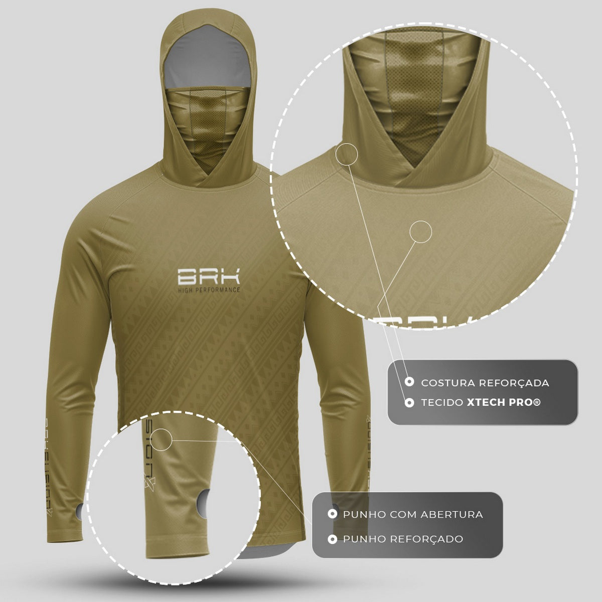 Camisa FusionX Maori Tartaruga Tribal BRK com Proteção Solar UV50+ - Brk Fishing