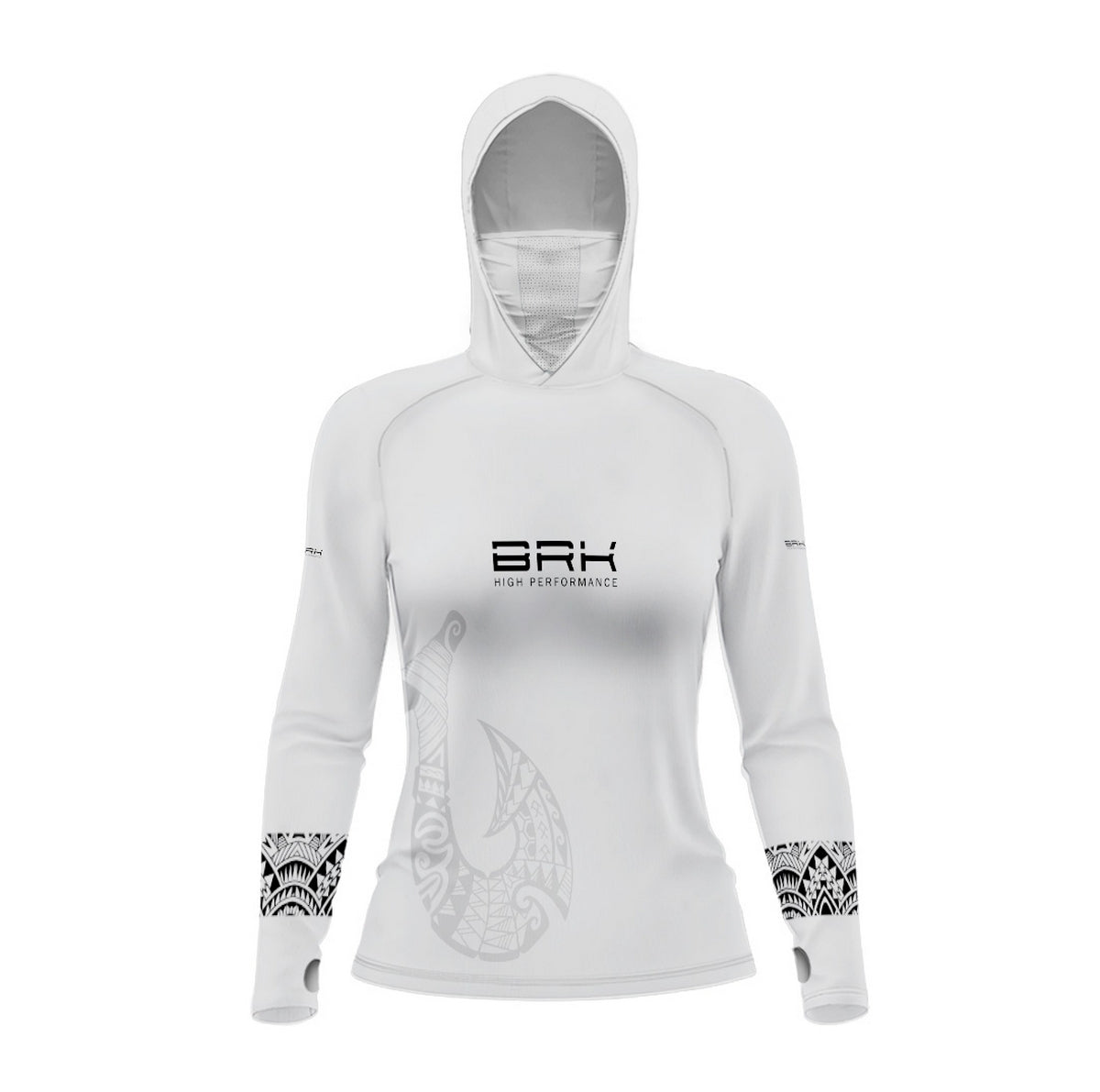 Camisa FusionX Feminina Maori Branca Anzol BRK com Proteção Solar UV50+ - Brk Fishing
