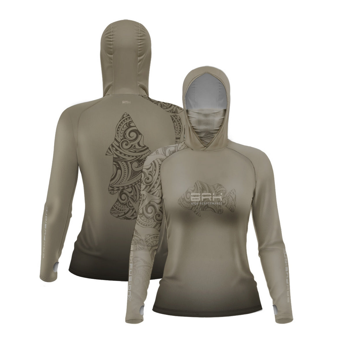 Camisa FusionX Feminina Maori Tucunaré Tribal BRK com Proteção Solar UV50+ - Brk Fishing