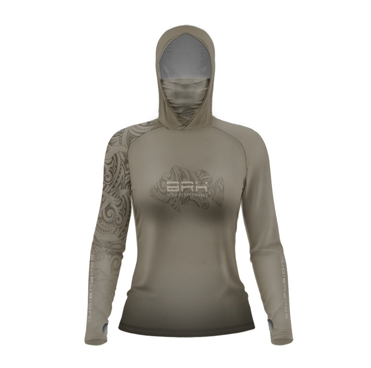 Camisa FusionX Feminina Maori Tucunaré Tribal BRK com Proteção Solar UV50+ - Brk Fishing