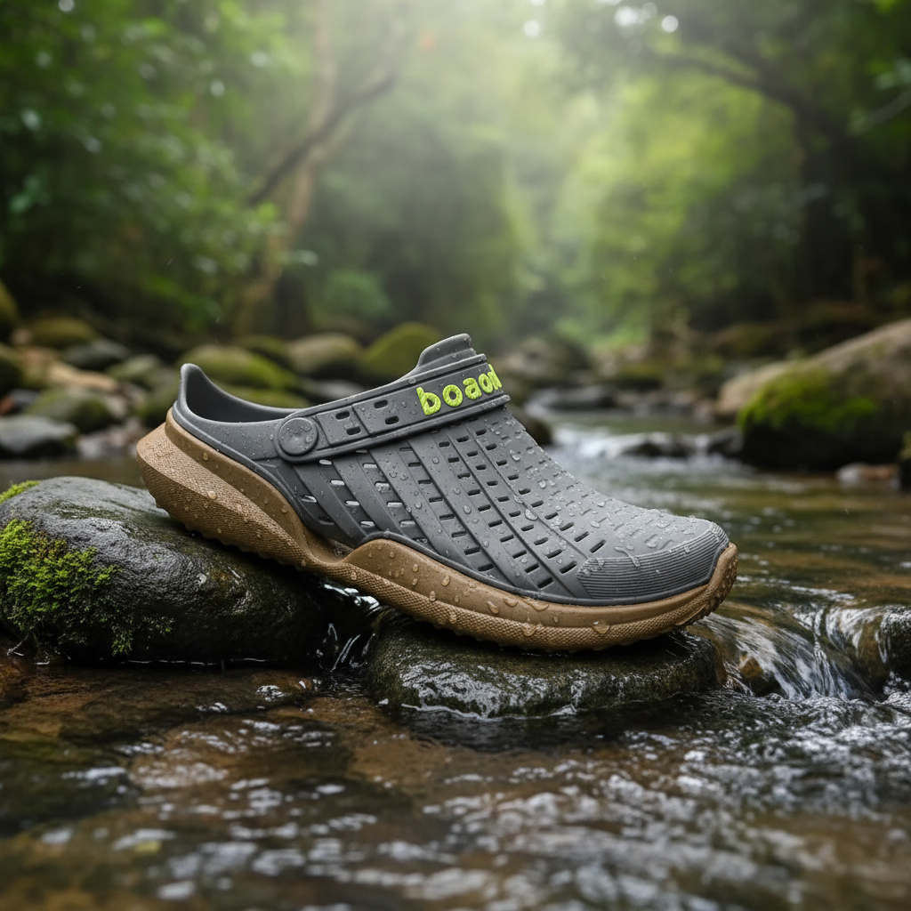 Sandália Antiderrapante para Pesca Boaonda Flow Discovery Cinza Crepe - Brk Fishing