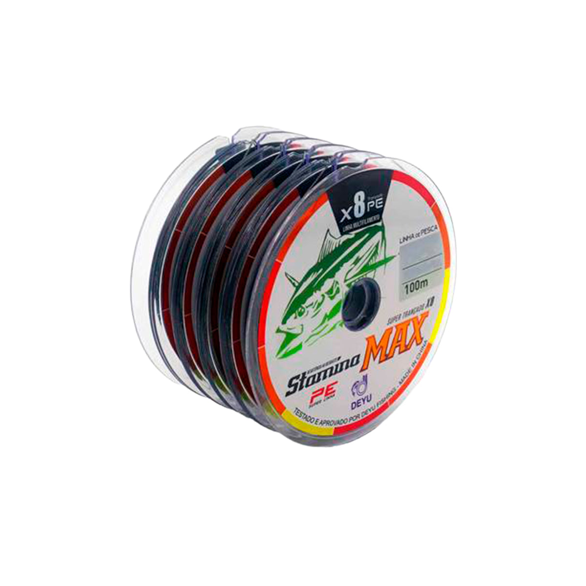 Linha de Pesca Deyu Multifilamento 8X Cinza
