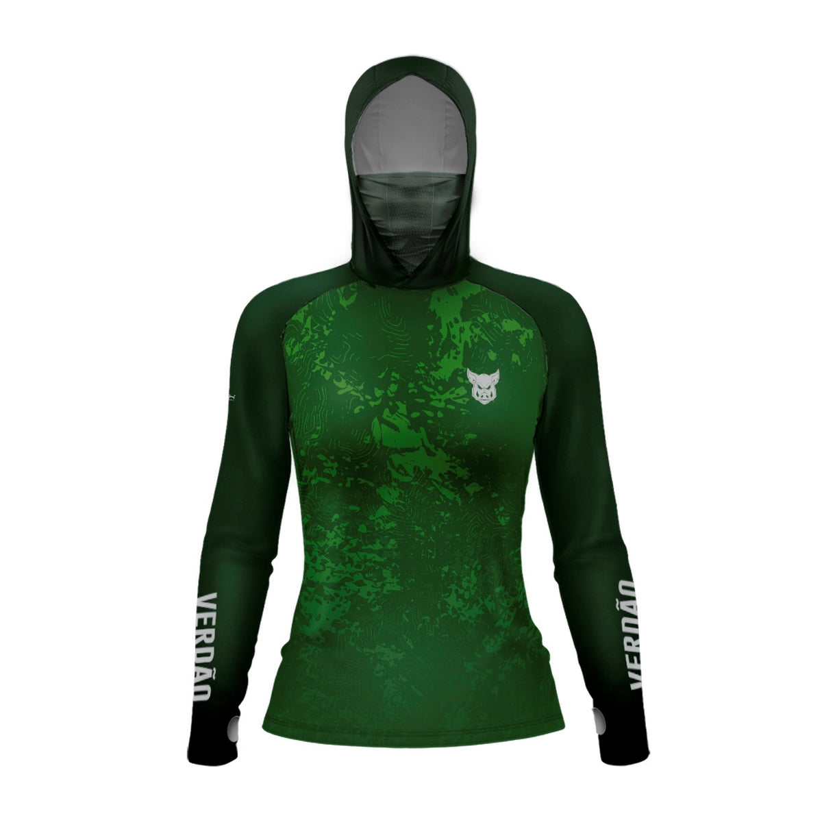 Camisa FusionX Feminina Verdão Alviverde BRK com Proteção Solar UV50+ Brk Fishing