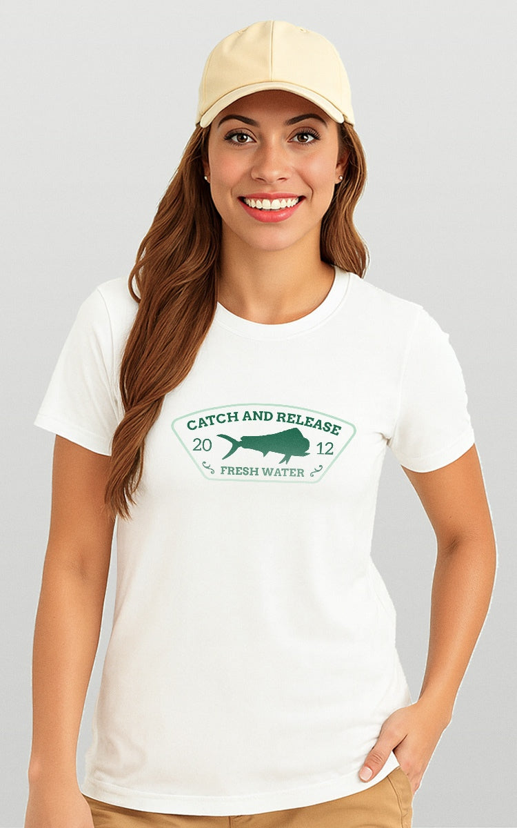 Camiseta Básica de Algodão Brk Branca Fresh Water Brk Fishing