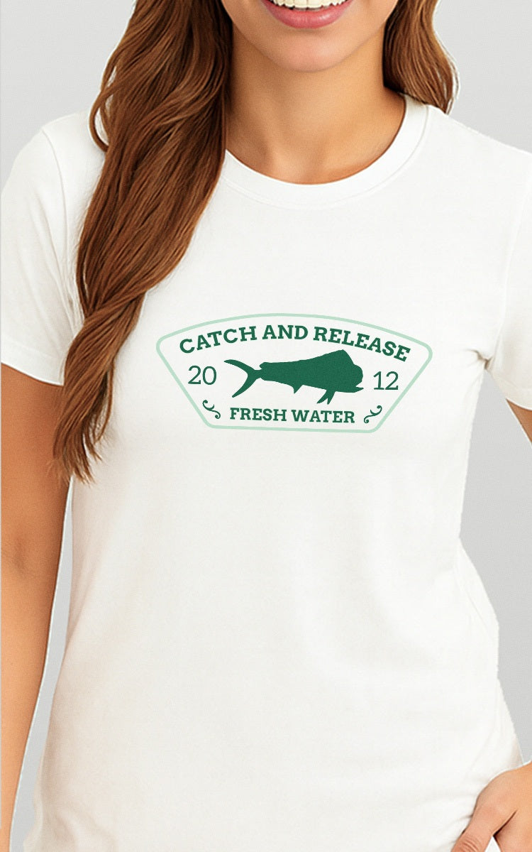 Camiseta Básica de Algodão Brk Branca Fresh Water Brk Fishing