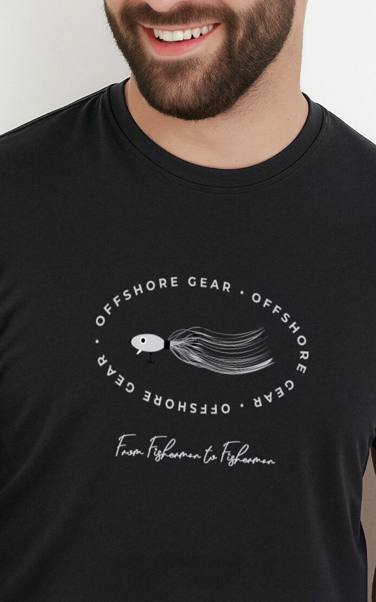 Camiseta Básica de Algodão Brk Offshore Gear Iscas Cinza Brk Fishing