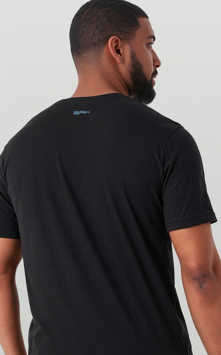Camiseta Básica de Algodão Brk Preto Offshore Marlim Brk Fishing