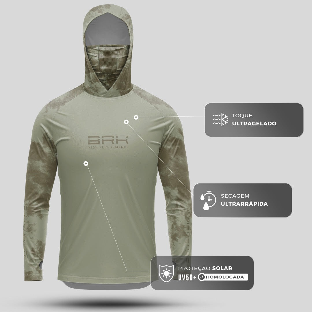 Camisa FusionX Brk Fishing Abacate com Proteção UV50+