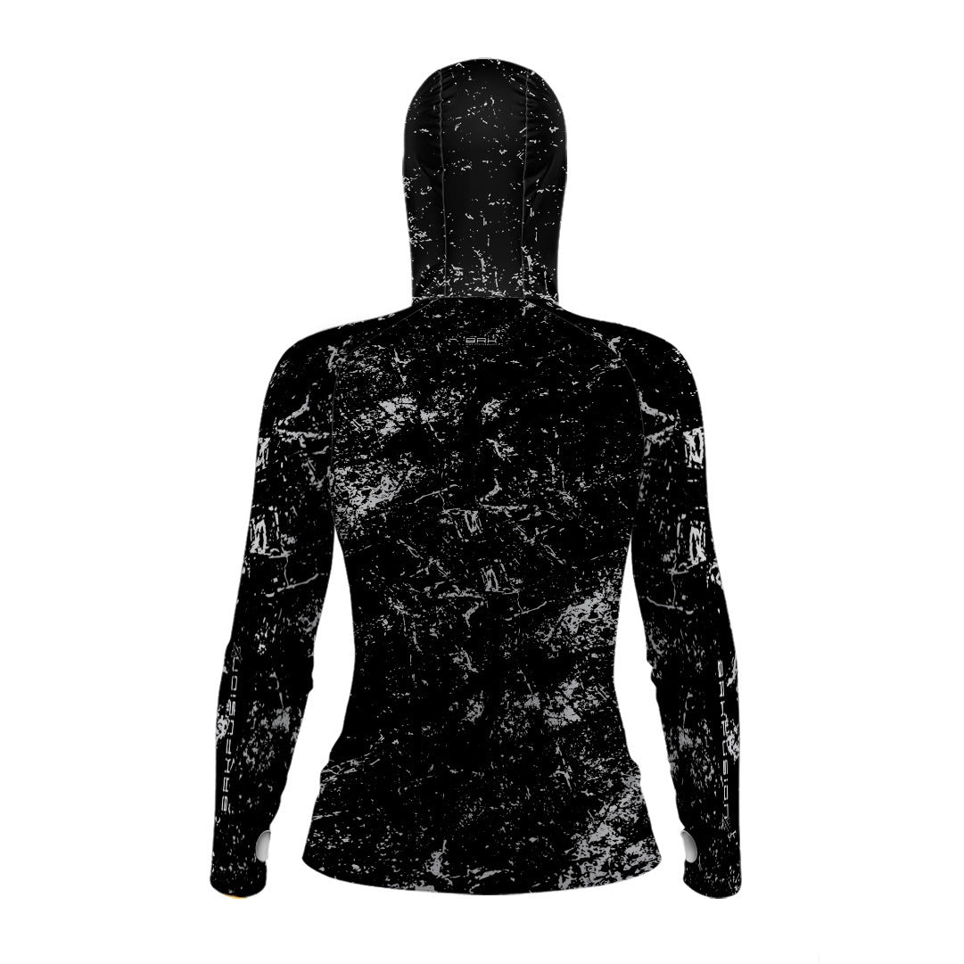 Camisa FusionX Feminina  Brk Fishing Preto com Proteção UV50+