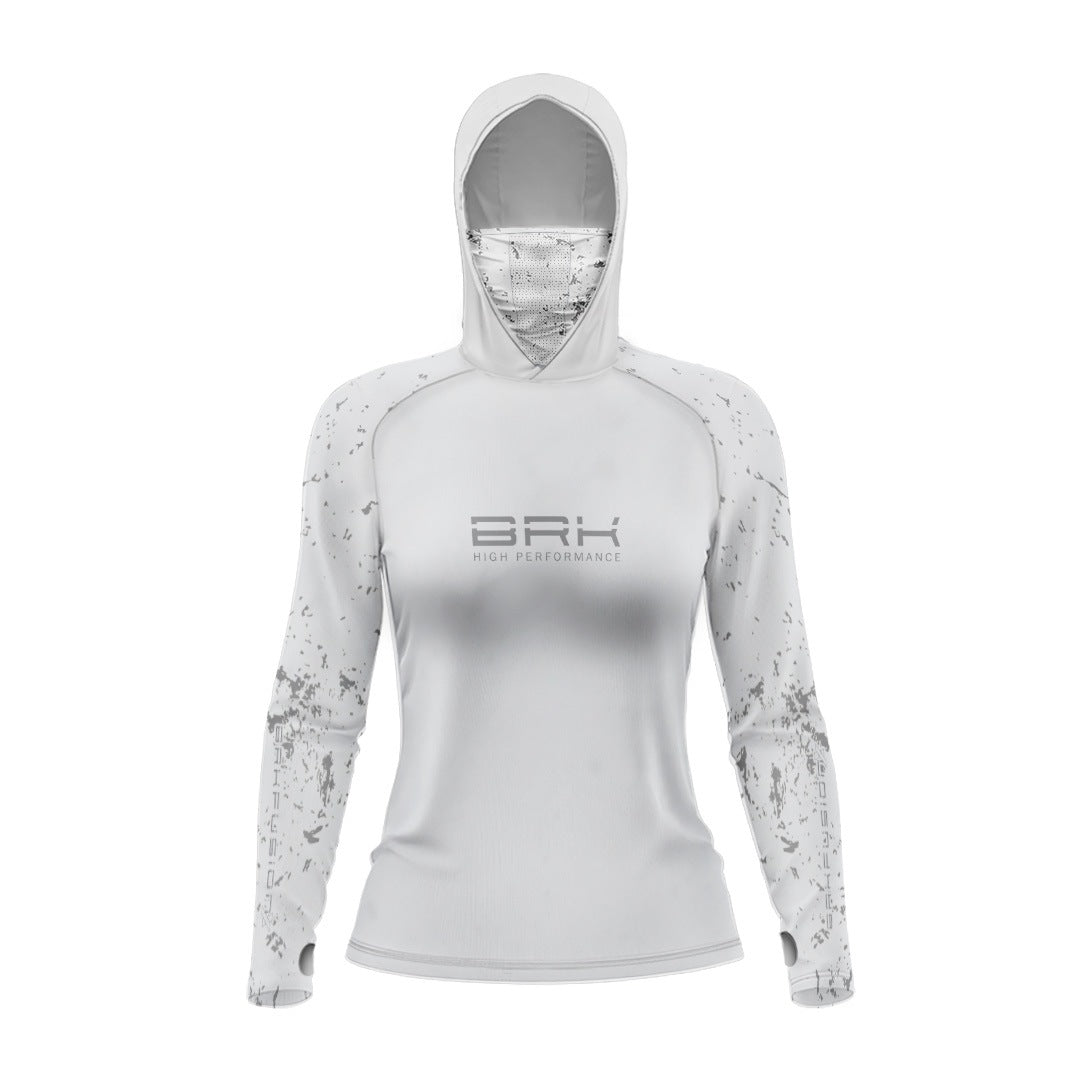 Camisa FusionX Feminina  Brk Fishing Mancha Cinza com Proteção UV50+