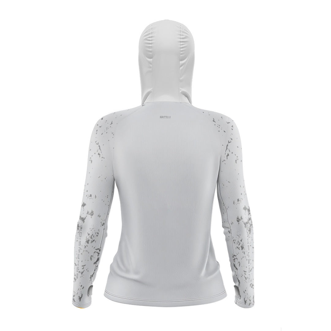 Camisa FusionX Feminina  Brk Fishing Mancha Cinza com Proteção UV50+