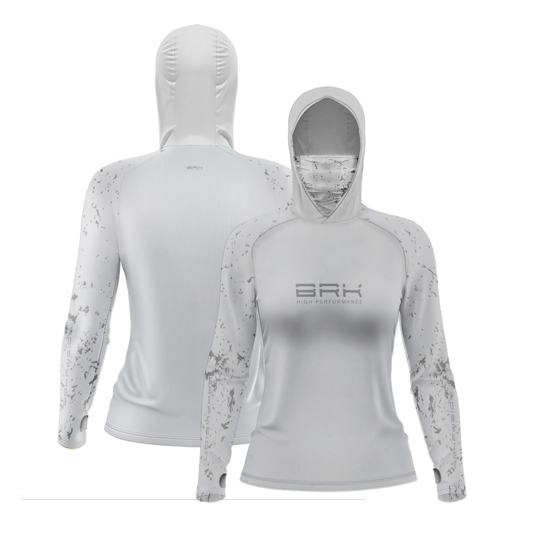 Camisa FusionX Feminina  Brk Fishing Mancha Cinza com Proteção UV50+
