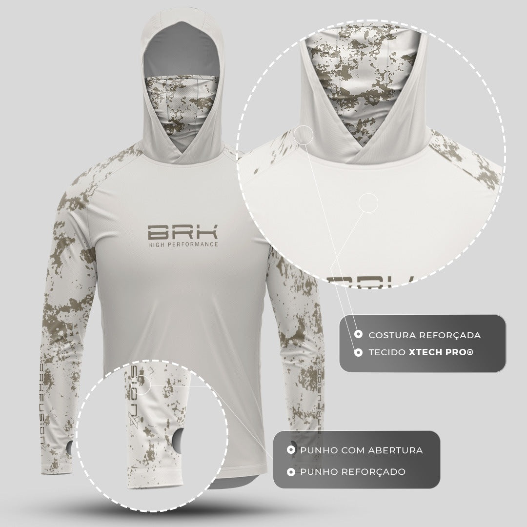 Camisa FusionX Brk Fishing Mofo Caqui com Proteção UV50+