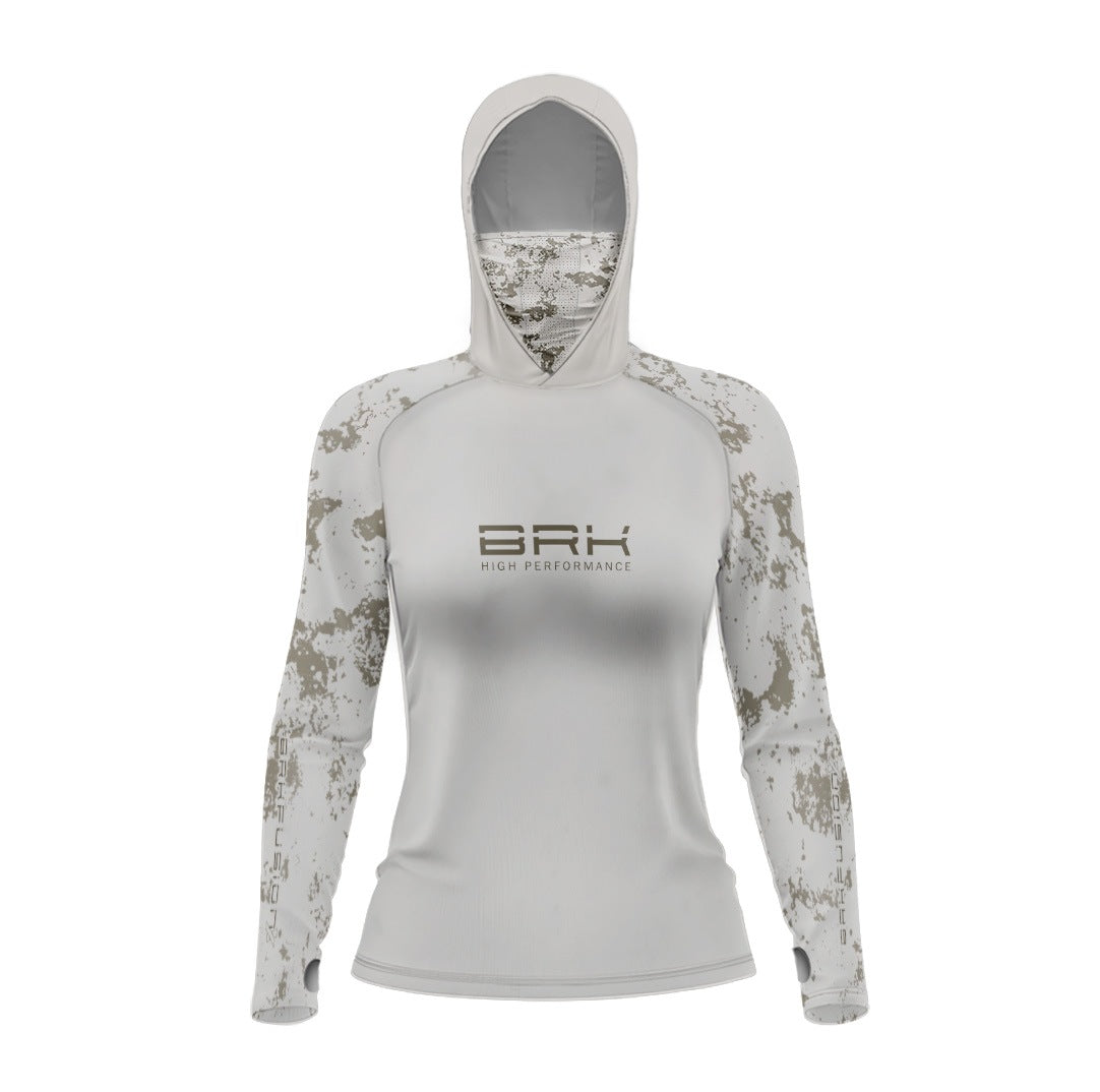 Camisa FusionX Feminina  Brk Fishing Mofo Caqui com Proteção UV50+