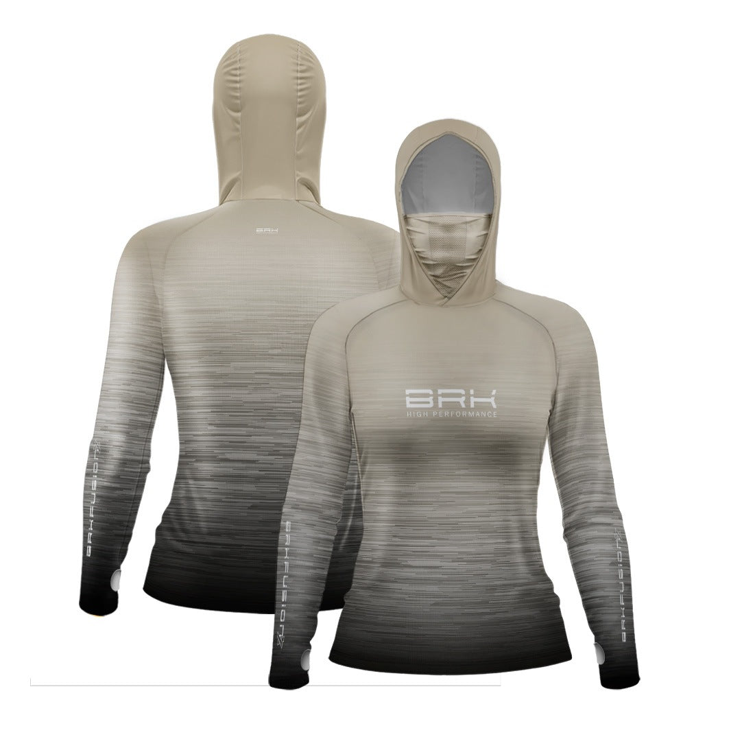 Camisa FusionX Feminina  Brk Fishing Ruido Areia com Proteção UV50+