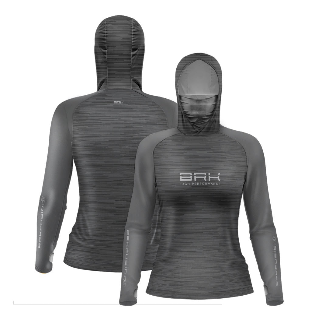 Camisa FusionX Feminina  Brk Fishing Ruido Cinza com Proteção UV50+