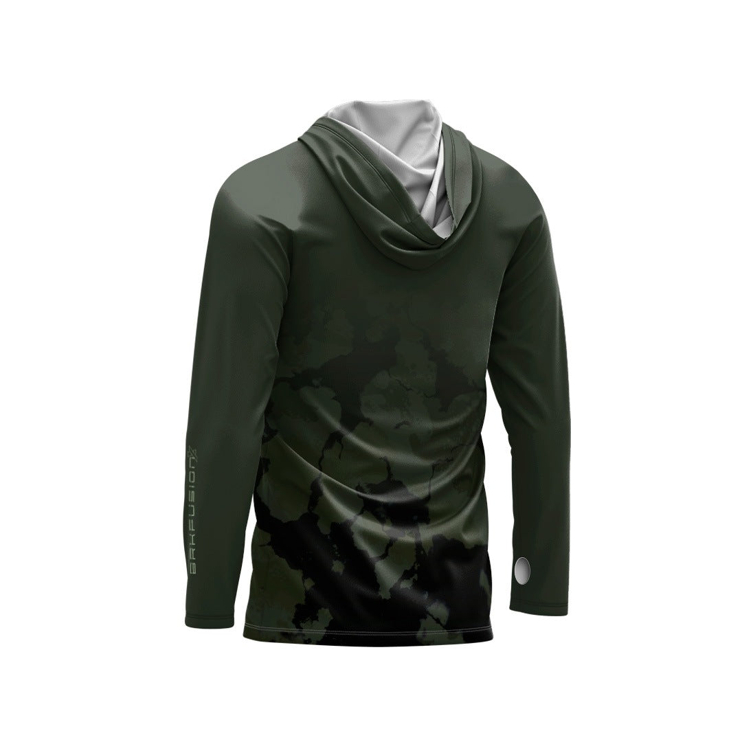 Camisa FusionX Brk Fishing Verde Marmore com Proteção UV50+