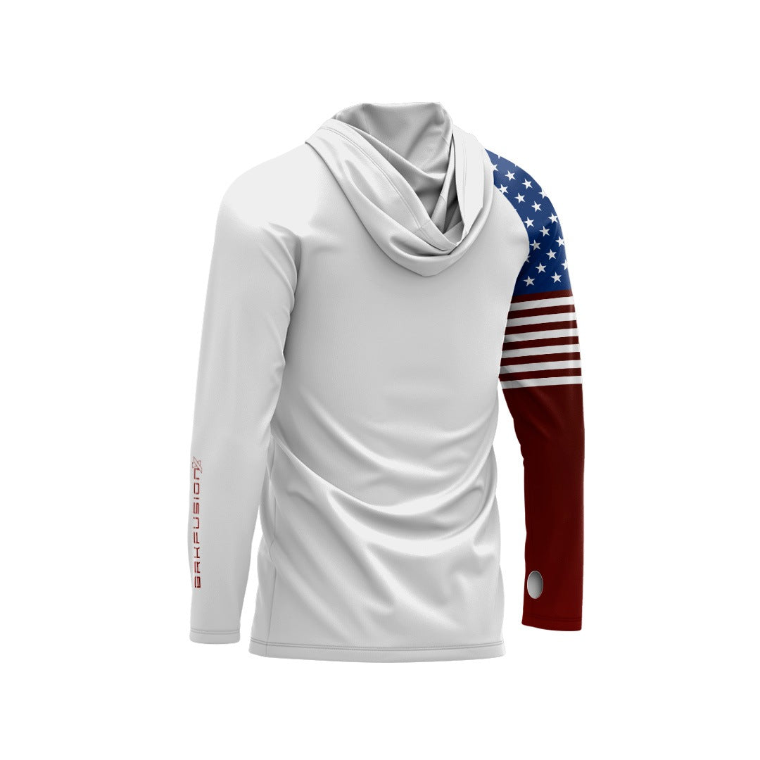 Camisa FusionX Brk Fishing EUA Branco com Proteção UV50+