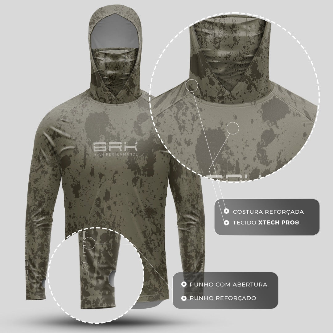 Camisa FusionX Brk Fishing Bege com Proteção UV50+