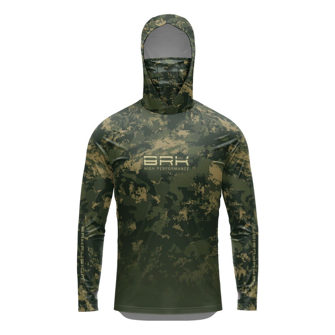 Camisa FusionX Brk Fishing Camuflado Verde com Proteção UV50+