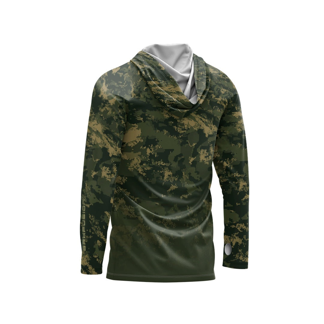 Camisa FusionX Brk Fishing Camuflado Verde com Proteção UV50+
